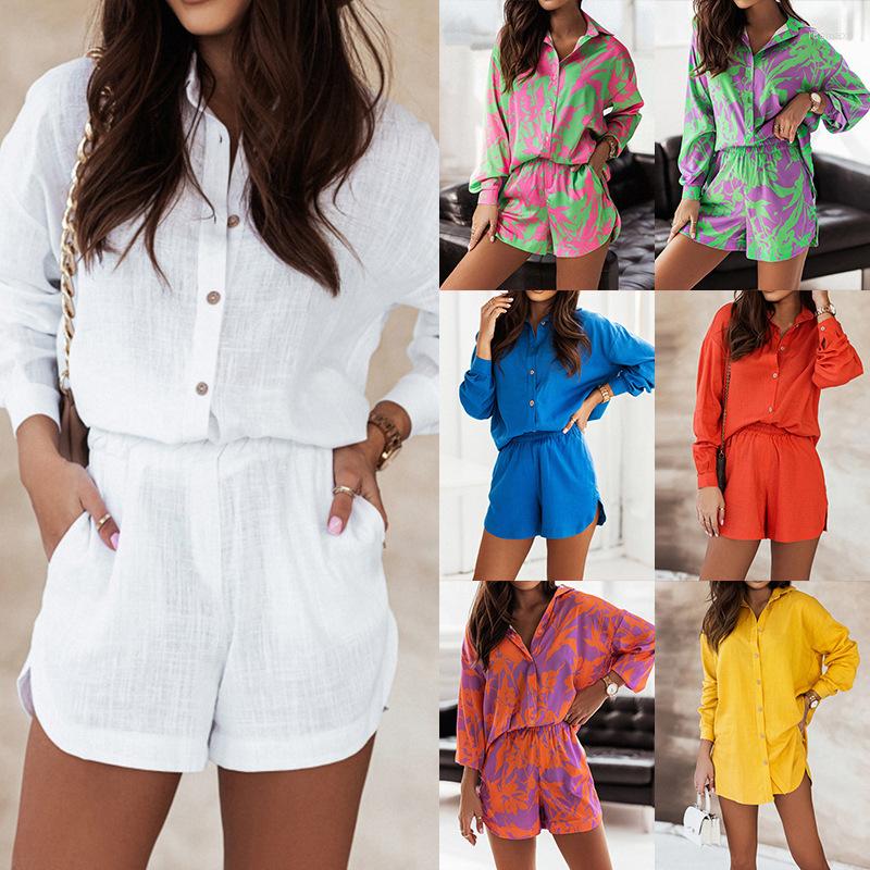 Women' Tracksuits Print Short Suits Woman Vintage Long Sleeve Shirt And Pants 2 Pieces Sets Female Casual Outfits Fashion Spring Autumn
Women' Tracksuits Print Short Suits Woman Vintage Long Sleeve Shirt And Pants 2 Pieces Sets Female Casual Outfits Fashion Spring Autumn
