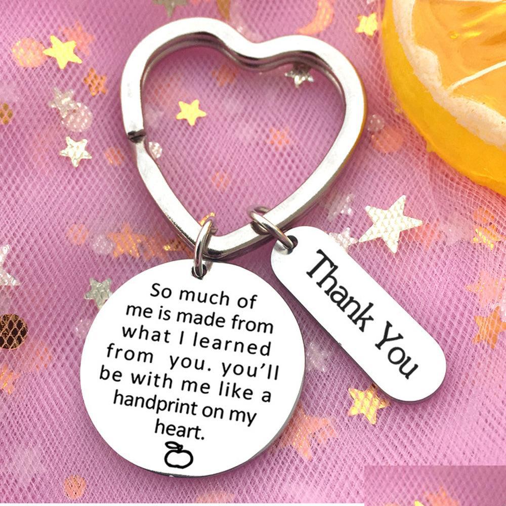 Key Rings Thank You Teacher Stainless Steel Round Metal Letter Key Chain Rings For Men Women Car Keys Ring Pendant Friend Gift Whole Dhwdo
Key Rings Thank You Teacher Stainless Steel Round Metal Letter Key Chain Rings For Men Women Car Keys Ring Pendant Friend Gift Whole Dhwdo