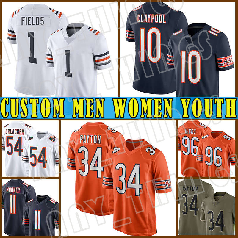 1 Justin Fields Walter Payton Football Jersey Darnell Mooney Chicago Bears Chase Claypool Brian Urlacher Akiem Hicks Mike Singletary Gale Sayers David Montgomery, Custom youth(xiongdui)
1 Justin Fields Walter Payton Football Jersey Darnell Mooney Chicago Bears Chase Claypool Brian Urlacher Akiem Hicks Mike Singletary Gale Sayers David Montgomery, Custom youth(xiongdui)
