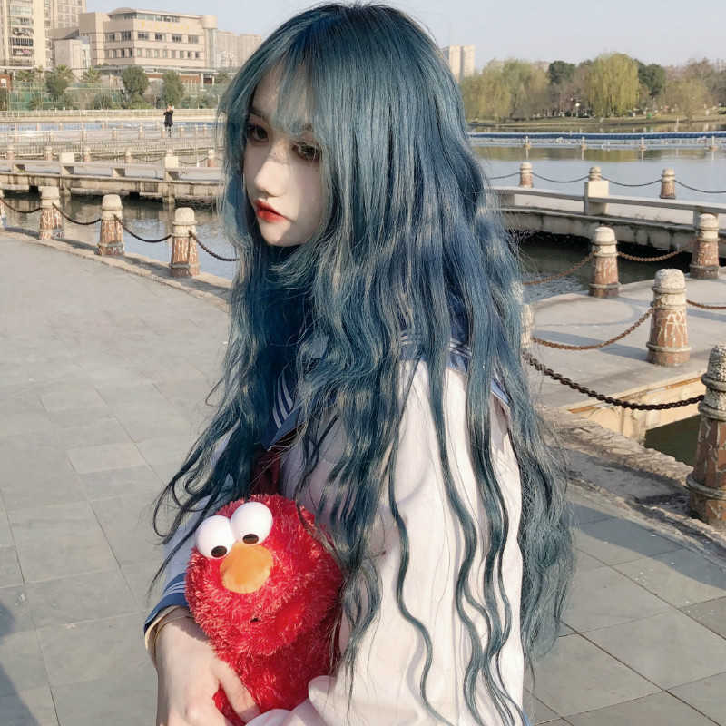 Hair Lace Wigs Wig Female Ashtray Blue Corn Perm Long Hair Lovely Wool Curly Chemical Fiber Head Cover, Black
Hair Lace Wigs Wig Female Ashtray Blue Corn Perm Long Hair Lovely Wool Curly Chemical Fiber Head Cover, Black
