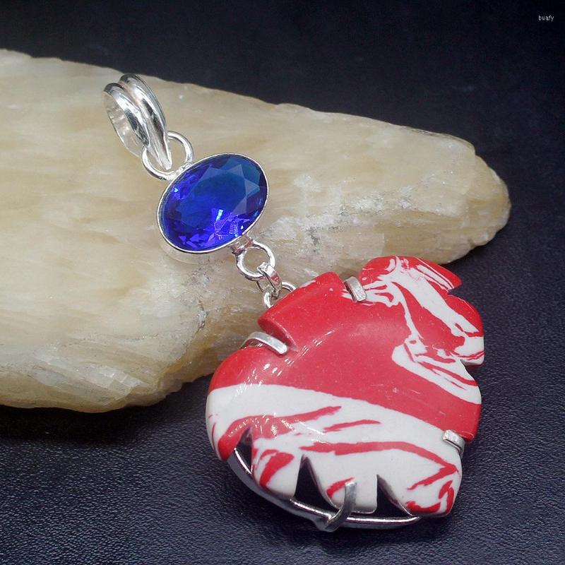 Pendant Necklaces Gemstonefactory Jewelry Big Promotion 925 Silver Natural Red Jasper Unique Blue Topaz Women Ladies Gifts Necklace 1329
Pendant Necklaces Gemstonefactory Jewelry Big Promotion 925 Silver Natural Red Jasper Unique Blue Topaz Women Ladies Gifts Necklace 1329