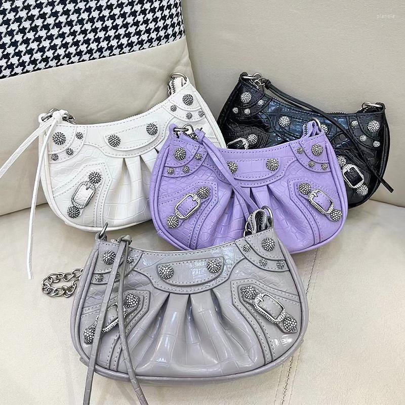 Evening Bags 2022 Trendy Fashion Mini Chain Armpit Bag For Women Luxury Rhinestone Rivet Shoulder High Quality Calfskin Handbags, Purple
Evening Bags 2022 Trendy Fashion Mini Chain Armpit Bag For Women Luxury Rhinestone Rivet Shoulder High Quality Calfskin Handbags, Purple