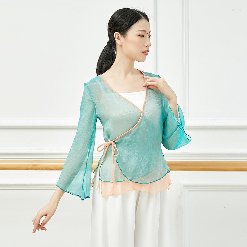 Stage Wear Adult Chiffon Ruched Side Tie Top Belly Dance Transparent Blouse Cardigan Shirt Costume For Women Dancing Clothes Dancer, Purple
Stage Wear Adult Chiffon Ruched Side Tie Top Belly Dance Transparent Blouse Cardigan Shirt Costume For Women Dancing Clothes Dancer, Purple