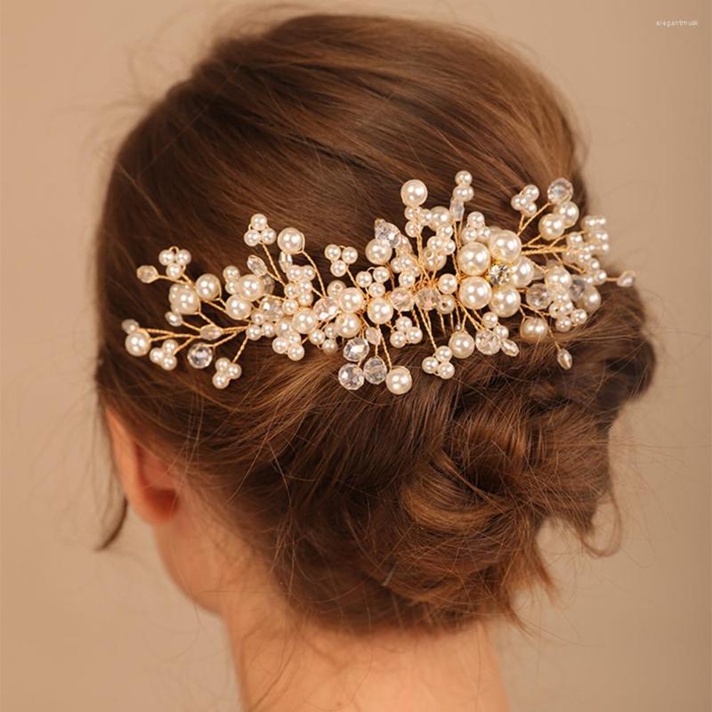 Headpieces Pearl Crystal Flower Bride Hair Combs Wedding Accessories Luxury Brides Headpiece Bridal Headwear Handmade Party Prom Tiara
Headpieces Pearl Crystal Flower Bride Hair Combs Wedding Accessories Luxury Brides Headpiece Bridal Headwear Handmade Party Prom Tiara