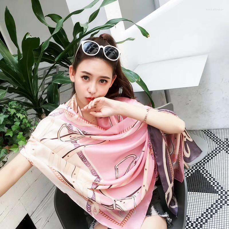 Scarves Designer Women Silk Scarf Chain Shawls And Wraps Bandana Ladies Travel Foulard Beach Pashmina
Scarves Designer Women Silk Scarf Chain Shawls And Wraps Bandana Ladies Travel Foulard Beach Pashmina