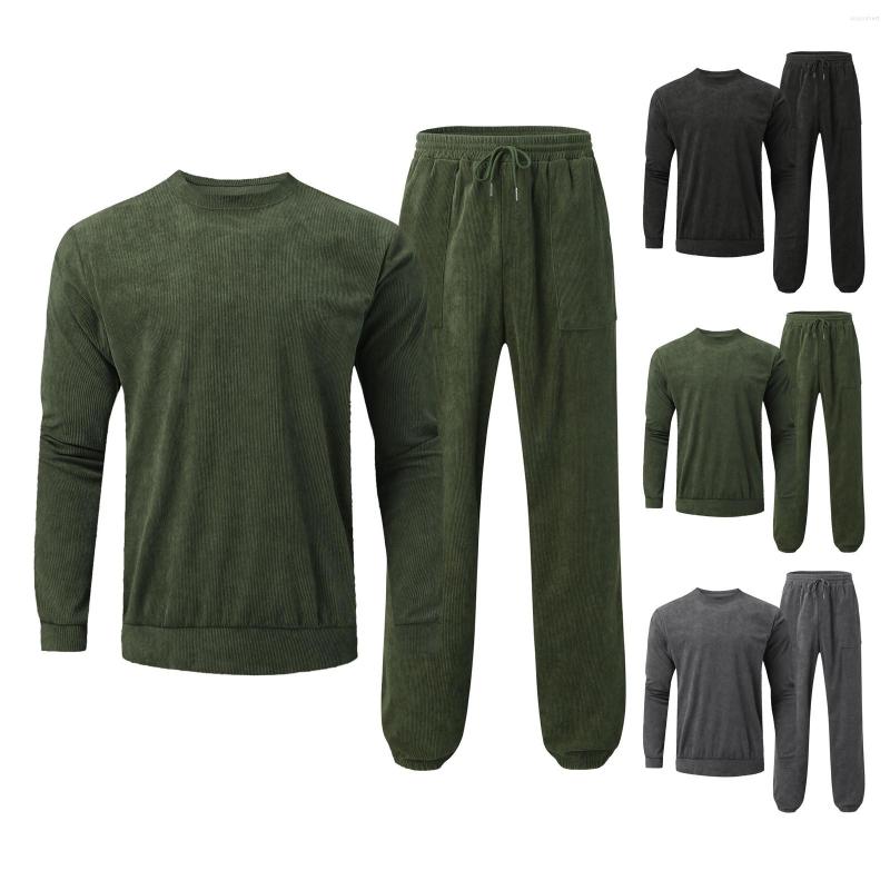 Men's Tracksuits Mens Fashion Casual Solid Color Corduroy Crewneck Jacket With Lace Up Trousers Two Piece Suit, Black
Men's Tracksuits Mens Fashion Casual Solid Color Corduroy Crewneck Jacket With Lace Up Trousers Two Piece Suit, Black