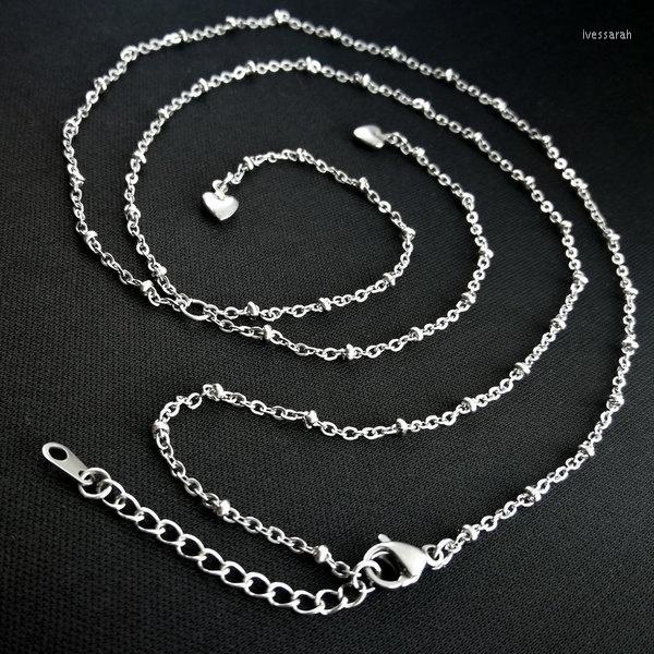 Chains Ladys Gift Jewelry Adjustable Necklace Silver Tone Stainless Steel Chain Prevent Allergy For Lady Girl Women N367
Chains Ladys Gift Jewelry Adjustable Necklace Silver Tone Stainless Steel Chain Prevent Allergy For Lady Girl Women N367