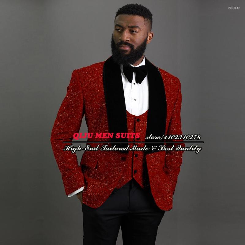 Men's Suits Luxury Glitter Men Wedding Groom Tuxedo Formal Party Evening Dinner Blazer Sequins Male Clothing Custom Made 3 Pieces Set, Red
Men's Suits Luxury Glitter Men Wedding Groom Tuxedo Formal Party Evening Dinner Blazer Sequins Male Clothing Custom Made 3 Pieces Set, Red