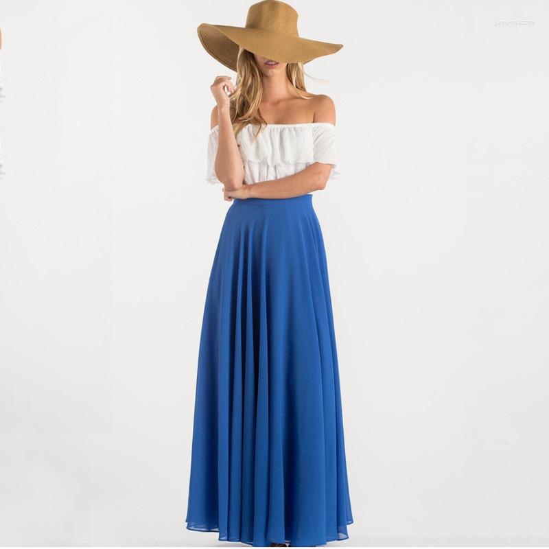 Skirts Floor Length A-line Women Chiffon Zipper Waist Colorful Womens Saia Blue Maxi Skirt Full Longa Faldas, Silver
Skirts Floor Length A-line Women Chiffon Zipper Waist Colorful Womens Saia Blue Maxi Skirt Full Longa Faldas, Silver