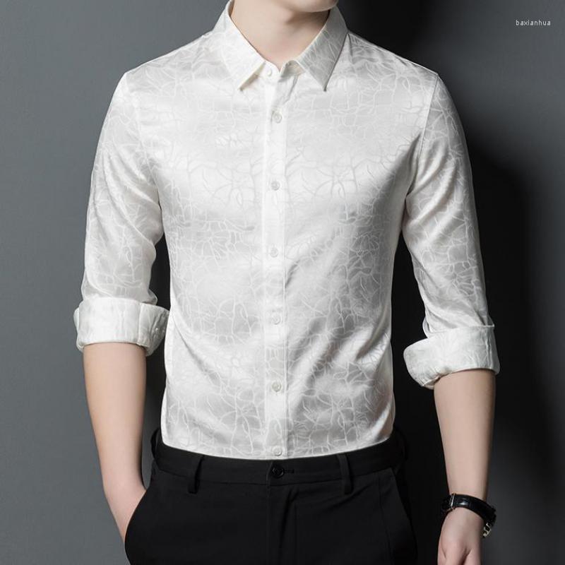 Men's Casual Shirts Social Work Reak Silk White Long Sleeve Wedding Party Dress Oversize Gentleman Blue Elegant Fashion Mens Clothing
Men's Casual Shirts Social Work Reak Silk White Long Sleeve Wedding Party Dress Oversize Gentleman Blue Elegant Fashion Mens Clothing