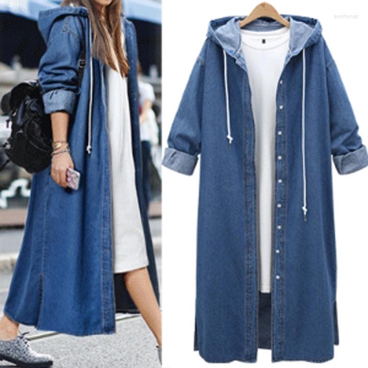 Women's Trench Coats Women Loose Denim Coat Hooded Windbreaker Long Sleeve Outwear Female Overcoat Winter Autumn Plus Size, Blue
Women's Trench Coats Women Loose Denim Coat Hooded Windbreaker Long Sleeve Outwear Female Overcoat Winter Autumn Plus Size, Blue