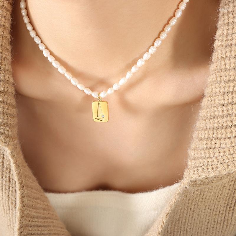 Pendant Necklaces Titanium Steel Square Shape Recessed Triangle Necklace For Women Irregular Freshwater Pearl Luxury Jewelry
Pendant Necklaces Titanium Steel Square Shape Recessed Triangle Necklace For Women Irregular Freshwater Pearl Luxury Jewelry