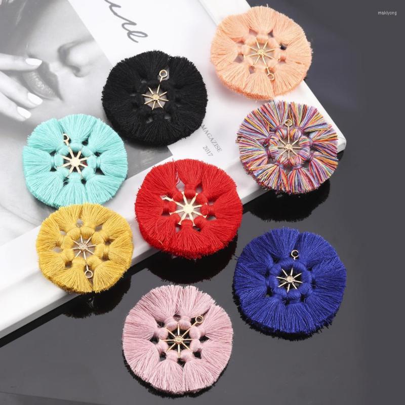 Pendant Necklaces 5Pcs/lot Alloy Tassels Charms Earring 8 Colors Round Necklace Findings For DIY Jewelry Making Accessories
Pendant Necklaces 5Pcs/lot Alloy Tassels Charms Earring 8 Colors Round Necklace Findings For DIY Jewelry Making Accessories