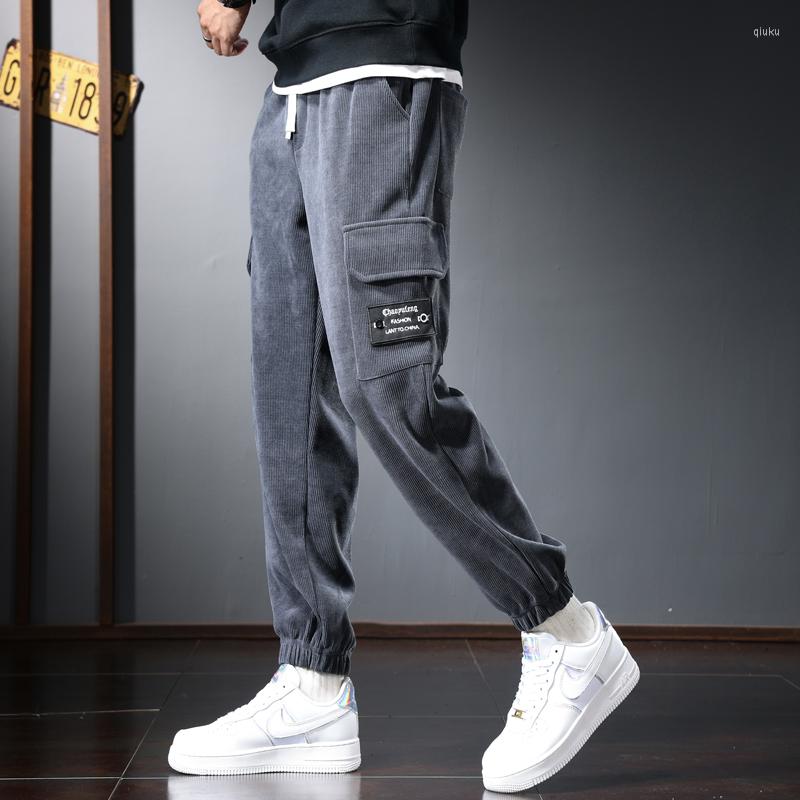 Men's Pants Corduroy Cargo Men Autumn Winter Casual Baggy Pencil Streetwear Fashion Dark Gray Black Elastic Waist Trousers C2131
Men's Pants Corduroy Cargo Men Autumn Winter Casual Baggy Pencil Streetwear Fashion Dark Gray Black Elastic Waist Trousers C2131