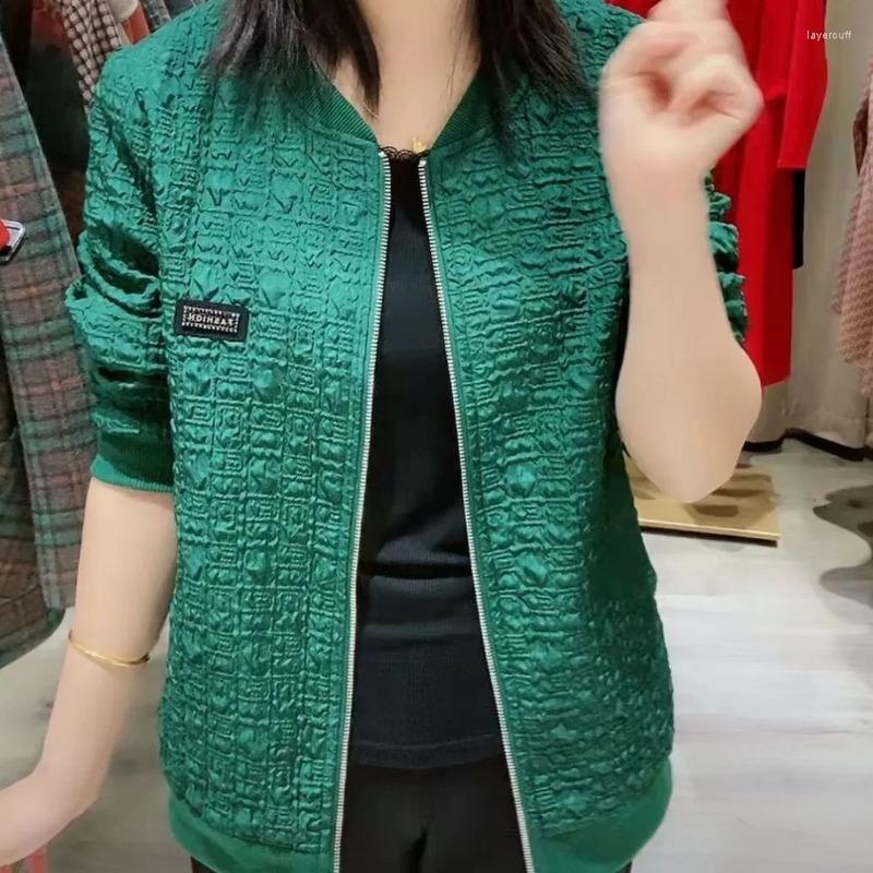 Women's Jackets Solid Color Ladies Short Baseball Jacket 2022 Korean Spring Casual Green Top Female Cardigan Zipper Fashion E114
Women's Jackets Solid Color Ladies Short Baseball Jacket 2022 Korean Spring Casual Green Top Female Cardigan Zipper Fashion E114