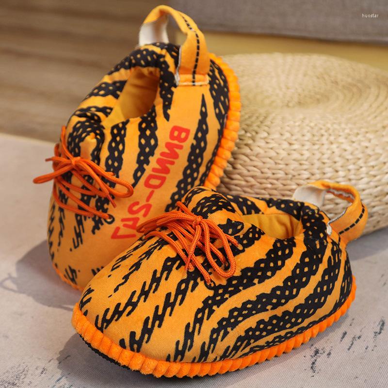 Slippers Fluffy Plush Basketball Slipper Winter Sneaker Home Shoes Men/Women House or Sliders Indoor Slides Funny