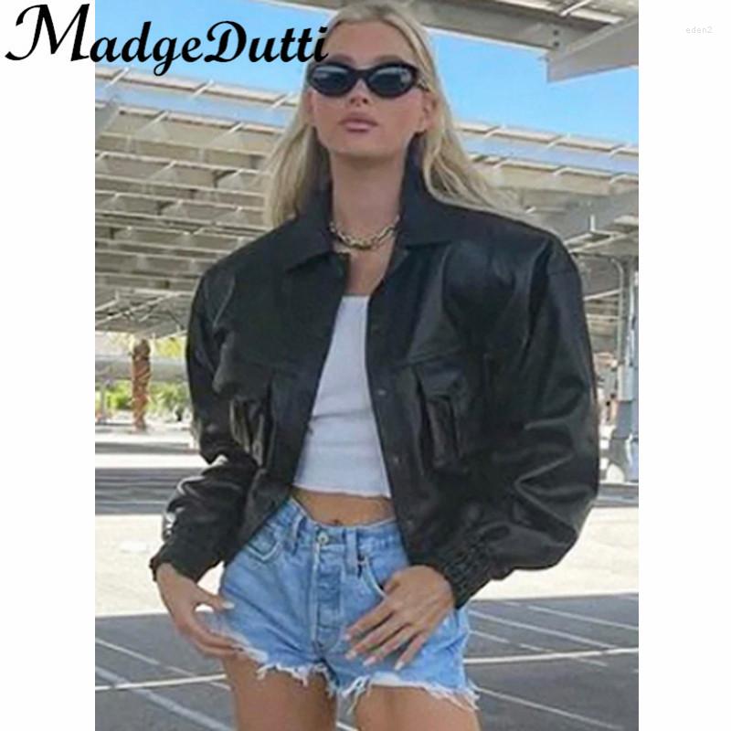 Women' Leather 9.30 MadgeDutti Black Vintage Neutral Single Breasted Short Jacket Coat Women
Women' Leather 9.30 MadgeDutti Black Vintage Neutral Single Breasted Short Jacket Coat Women