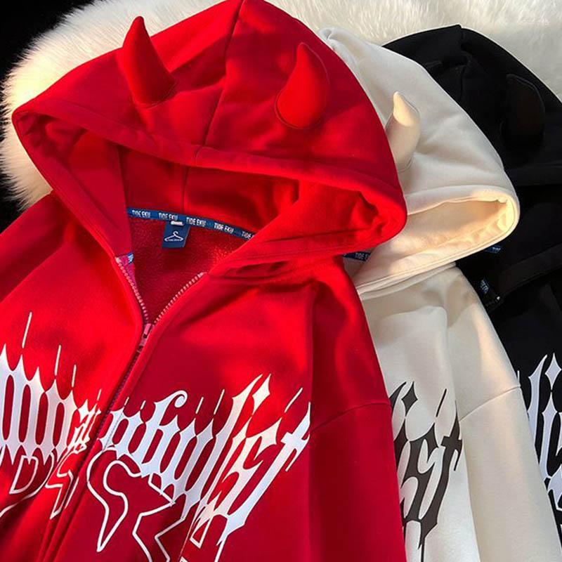 Men' Hoodies Gothic Y2k Dark Little Devil Design Letter Print Hooded Cardigan Hoodie Women 2022 Streetwear Loose Casual Couple Womens, Black
Men' Hoodies Gothic Y2k Dark Little Devil Design Letter Print Hooded Cardigan Hoodie Women 2022 Streetwear Loose Casual Couple Womens, Black