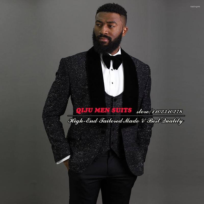 Men's Suits Spring/Autumn Glitter Men Groom Wear Wedding Tuxedo Black Sequins Formal Party Dress Business Blazer Sets Traje De Hombre
Men's Suits Spring/Autumn Glitter Men Groom Wear Wedding Tuxedo Black Sequins Formal Party Dress Business Blazer Sets Traje De Hombre