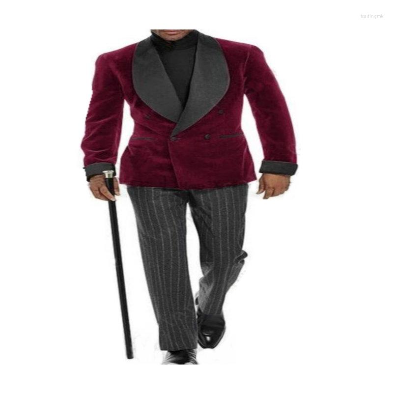 Men's Suits 2022 Burgundy Double Breasted Blazer Grey Stripe Pant Men For Wedding Slim Fit Male Dress Bridegroom Formal Groom, Picture shown
Men's Suits 2022 Burgundy Double Breasted Blazer Grey Stripe Pant Men For Wedding Slim Fit Male Dress Bridegroom Formal Groom, Picture shown