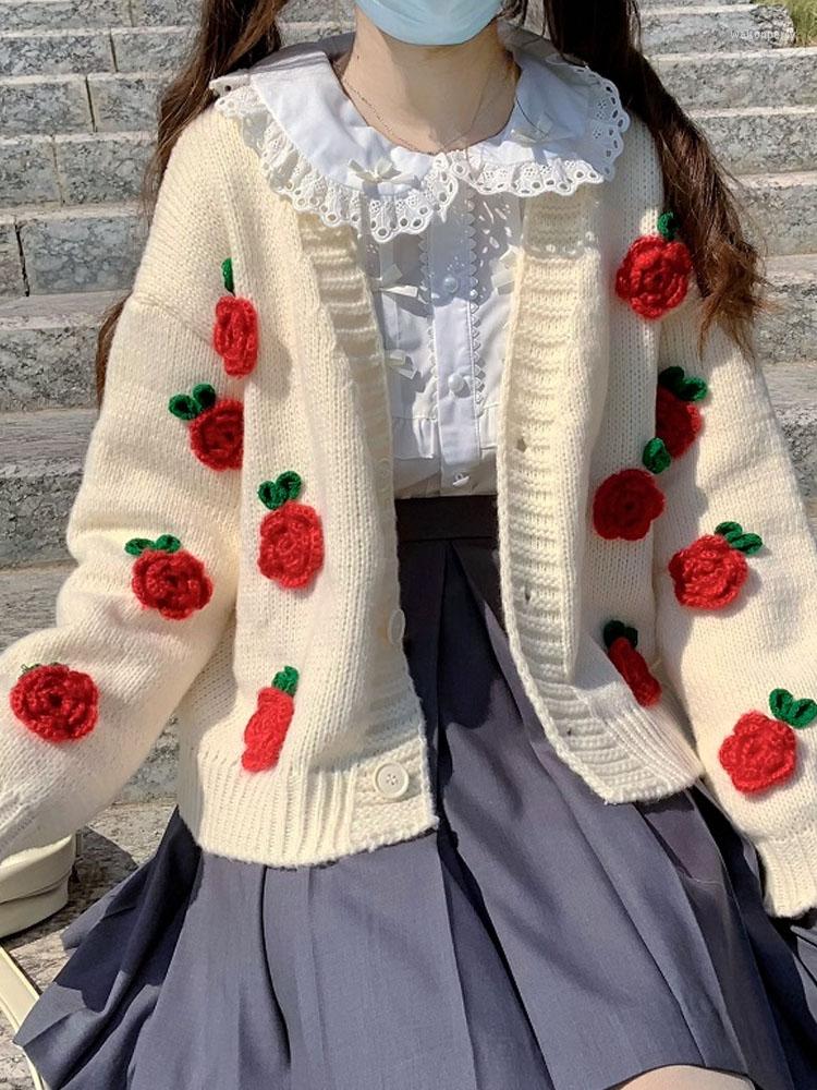 Women's Knits KIMOKOKM Sweet Preppy Style Full Sleeve Cardigan Cute Single-breasted Three-dimensional Flowers Design Japanese Knitting, One piece shirt
Women's Knits KIMOKOKM Sweet Preppy Style Full Sleeve Cardigan Cute Single-breasted Three-dimensional Flowers Design Japanese Knitting, One piece shirt