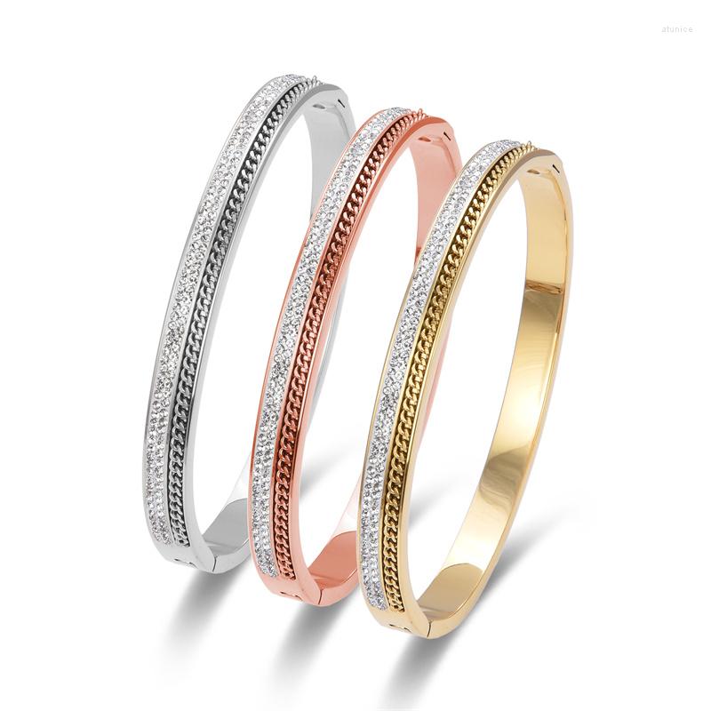 Bangle FYSARA Fashion Women's -Selling Stylish Retro Classic With Crystal Stainless Steel Bracelets For Girls Wedding Gift
Bangle FYSARA Fashion Women's -Selling Stylish Retro Classic With Crystal Stainless Steel Bracelets For Girls Wedding Gift