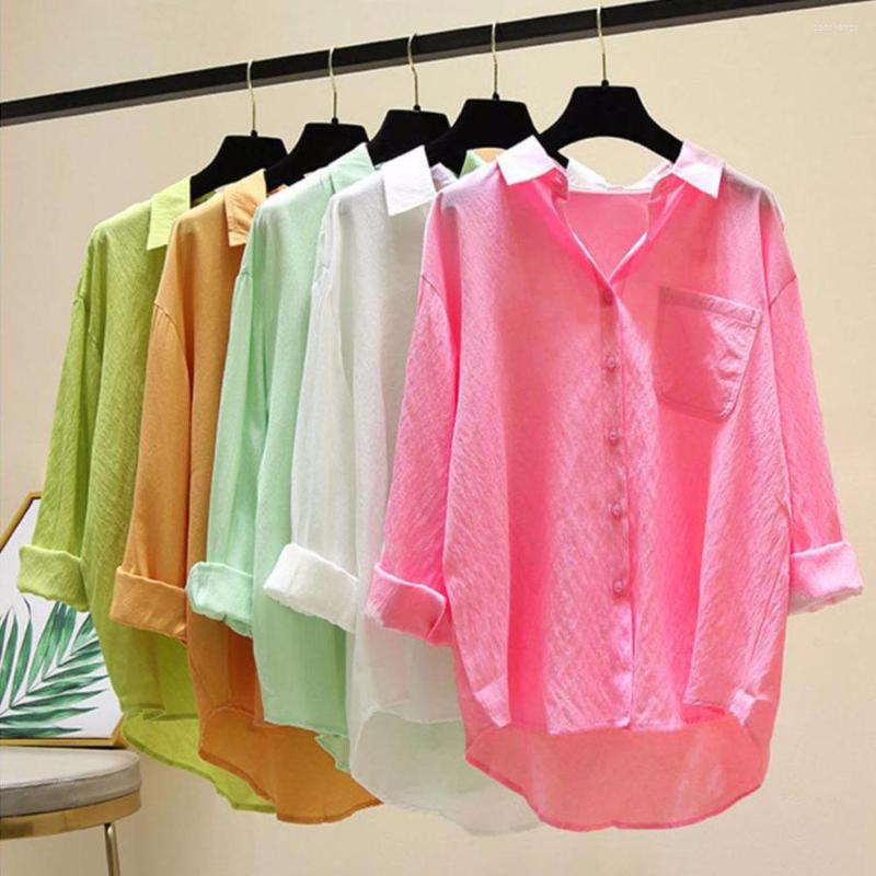 Women's Blouses 2022 Women Simply Candy COlor Single Breasted Poplin Shirts Office Lady Long Sleeve Blouse Roupas Chic Chemise Tops, Green
Women's Blouses 2022 Women Simply Candy COlor Single Breasted Poplin Shirts Office Lady Long Sleeve Blouse Roupas Chic Chemise Tops, Green