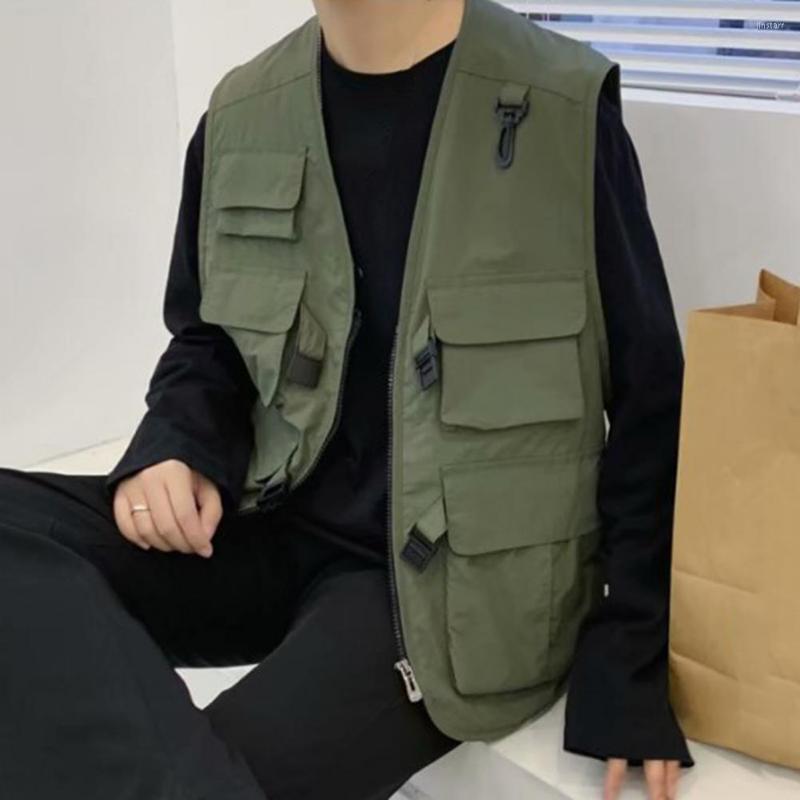 Men's Vests Trendy Tooling Vest Loose Multifunctional Cardigan Sleeveless Outdoor Jacket Coat, Black
Men's Vests Trendy Tooling Vest Loose Multifunctional Cardigan Sleeveless Outdoor Jacket Coat, Black