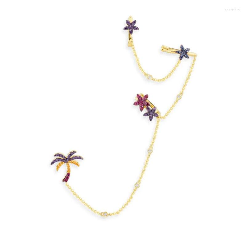 Backs Earrings SOELLE Real 925 Sterling Silver Multicolor Tropical Jungle Charm Floral Palm Tree Ear Cuff Gold Color Clip Earring 1pc For
Backs Earrings SOELLE Real 925 Sterling Silver Multicolor Tropical Jungle Charm Floral Palm Tree Ear Cuff Gold Color Clip Earring 1pc For