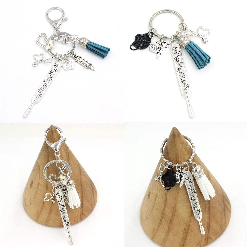 New Nurse Keychain Women Handbag Charms Key Rings Nurse Hat Medical Box Stethoscope Keyring Holder Accessory Jewelry Gifts for Nurses
New Nurse Keychain Women Handbag Charms Key Rings Nurse Hat Medical Box Stethoscope Keyring Holder Accessory Jewelry Gifts for Nurses