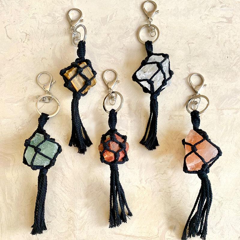 Keychains Color Natural Stone Lucky Weave Keychain Creativity Fashion Key Chain Accessories Bohemian Gifts
Keychains Color Natural Stone Lucky Weave Keychain Creativity Fashion Key Chain Accessories Bohemian Gifts