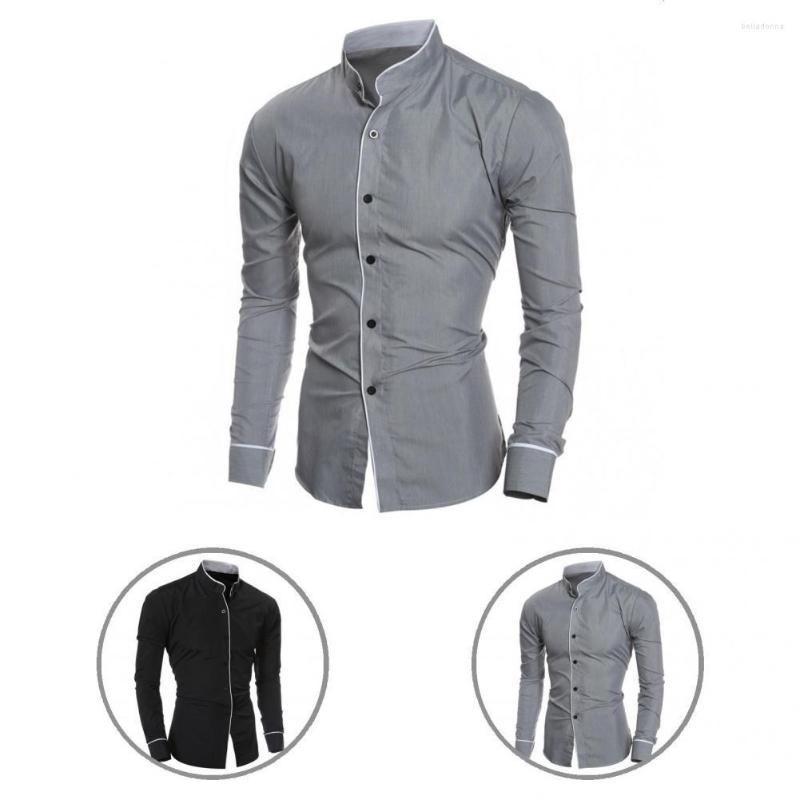 Men's Casual Shirts Autumn Shirt All Match Stand Collar Young Solid Color Men Spring For Daily Wear, Black
Men's Casual Shirts Autumn Shirt All Match Stand Collar Young Solid Color Men Spring For Daily Wear, Black