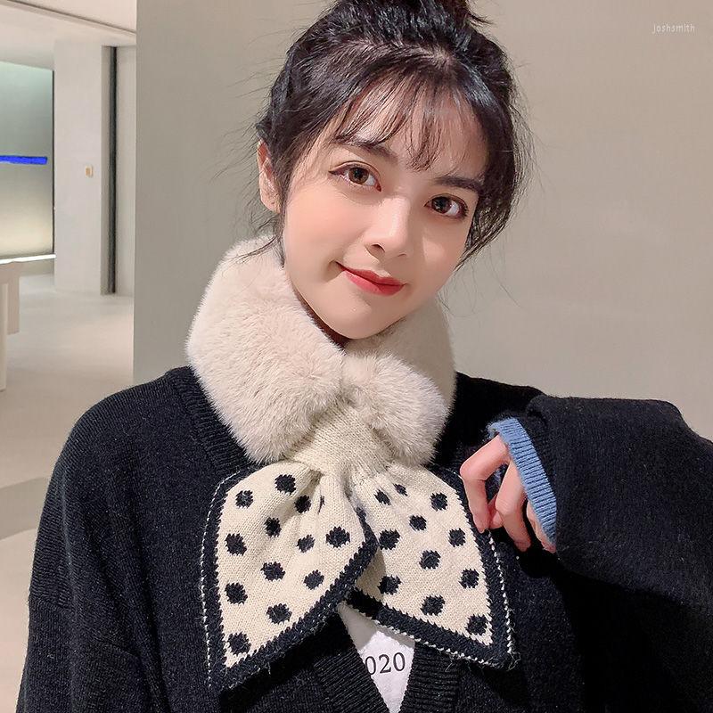 Scarves Winter Thick Warm Faux Fur Neck Collar Scarf Neckerchief Women Vintage Dot Pattern Knitted Scarfs For Ladies Students
Scarves Winter Thick Warm Faux Fur Neck Collar Scarf Neckerchief Women Vintage Dot Pattern Knitted Scarfs For Ladies Students