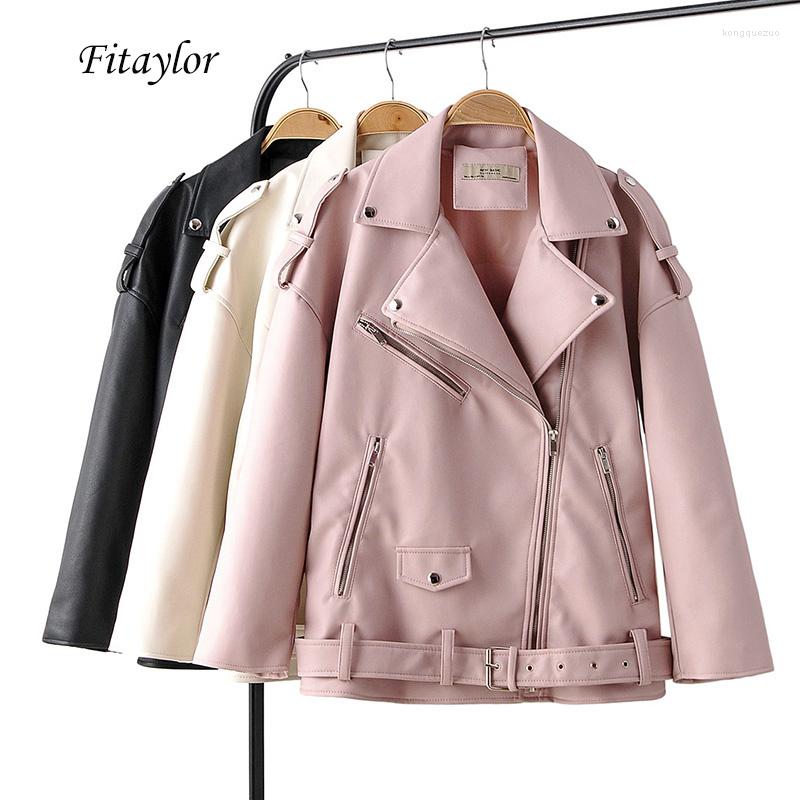 Women' Leather Autumn Women Loose Jackets Turndown Collar Rivet Epaulet Zipper Biker Overcoat Female Faux Soft Outwear, Beige
Women' Leather Autumn Women Loose Jackets Turndown Collar Rivet Epaulet Zipper Biker Overcoat Female Faux Soft Outwear, Beige