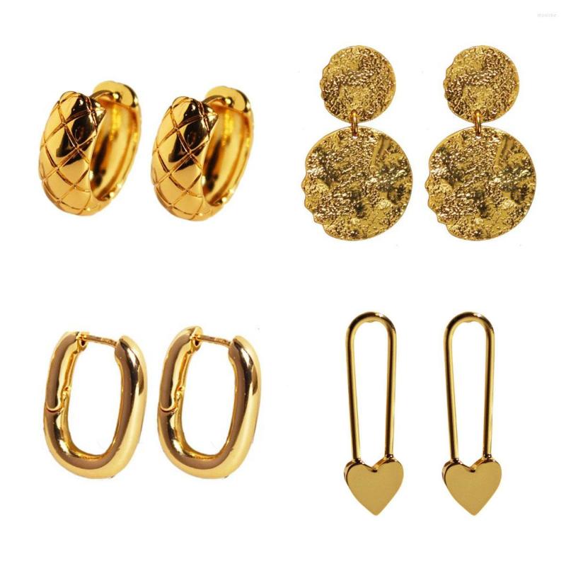 Keychains Lock Shape Round Golden Earring For Women Brass 18K Golde Plating Jewelry Gift Charm S925 Silvery Pin Anti-fading High Qulity
Keychains Lock Shape Round Golden Earring For Women Brass 18K Golde Plating Jewelry Gift Charm S925 Silvery Pin Anti-fading High Qulity