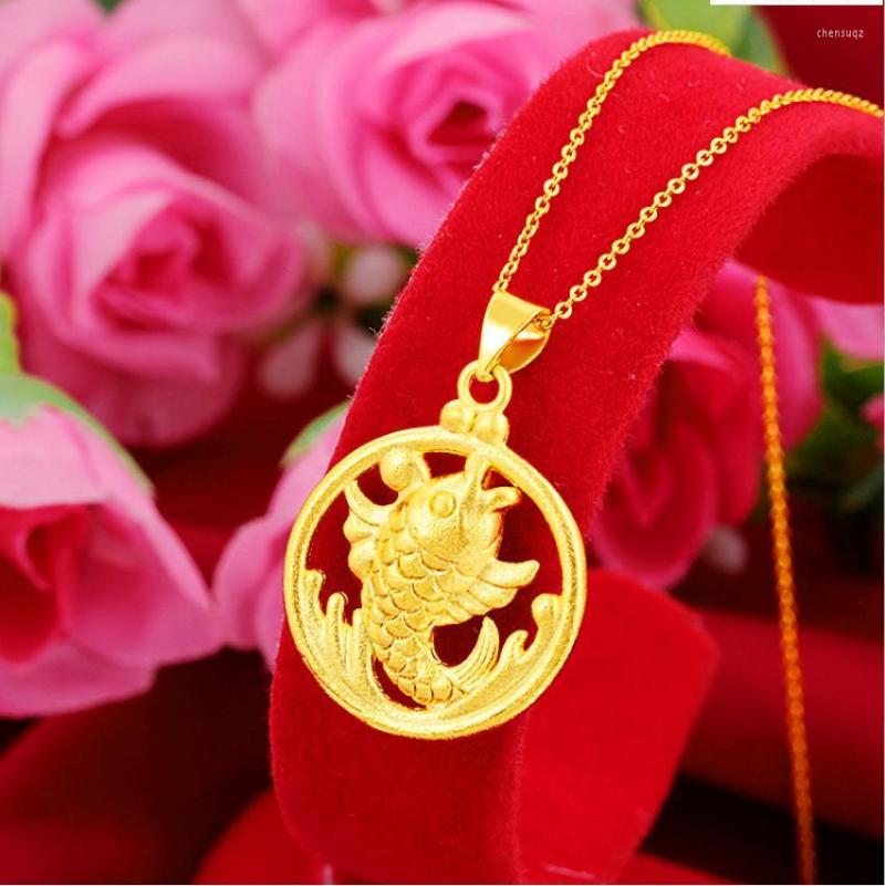 Pendant Necklaces Hi Fashion Women 24K Gold Fish Necklace For Party Jewelry With Chain Choker Birthday Gift Girl
Pendant Necklaces Hi Fashion Women 24K Gold Fish Necklace For Party Jewelry With Chain Choker Birthday Gift Girl