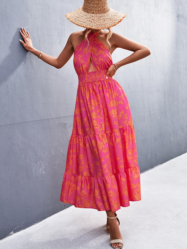 Casual Dresses Halter Neck Backless Sexy Dress Women 2022 Spring And Summer Holiday Lace Up Printed Waist Smocking Maxi Boho, Orange
Casual Dresses Halter Neck Backless Sexy Dress Women 2022 Spring And Summer Holiday Lace Up Printed Waist Smocking Maxi Boho, Orange