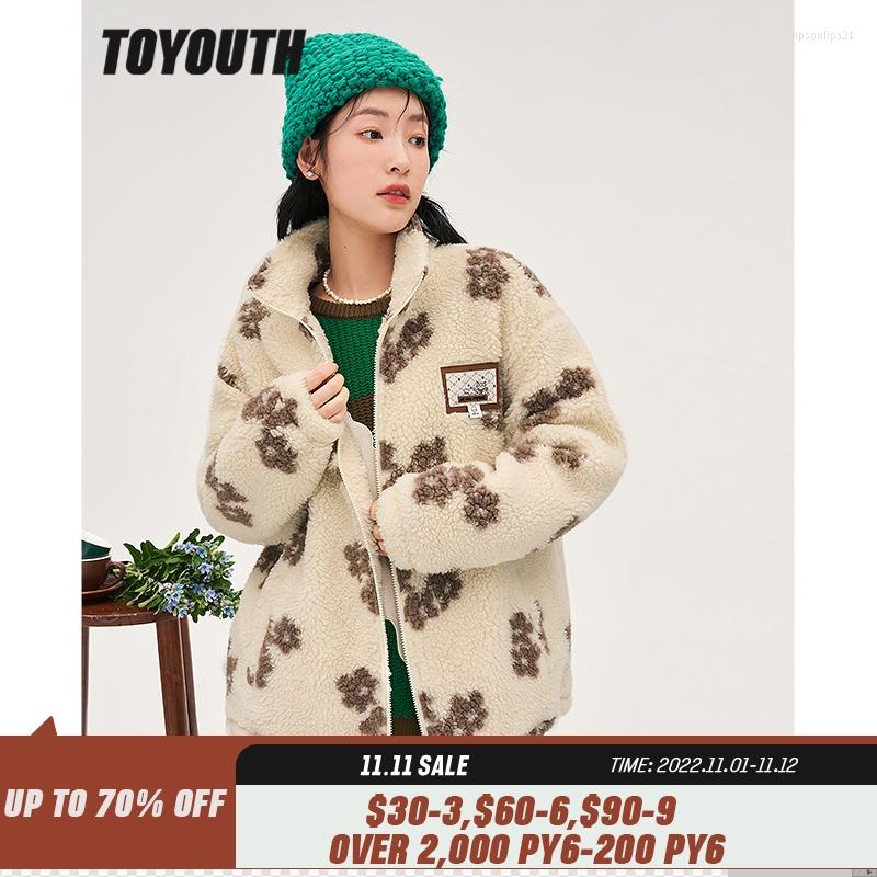 Women' Jackets Toyouth Women Thick Plush Coat 2022 Winter Long Sleeve Stand Collar Jacket Floral Print Warm Casual Sweatshirt Outwear Tops, Light yellow
Women' Jackets Toyouth Women Thick Plush Coat 2022 Winter Long Sleeve Stand Collar Jacket Floral Print Warm Casual Sweatshirt Outwear Tops, Light yellow