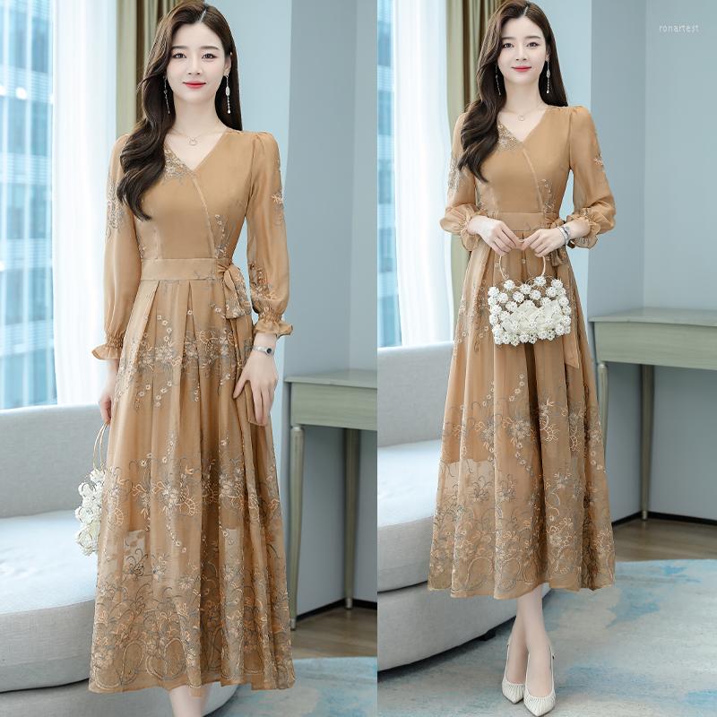 Casual Dresses Chiffon Women's Dress Party Girl's Long Sleeve Clothing Summer Print Loose V-neck A-LINE Lady Mid Movafag, Khaki
Casual Dresses Chiffon Women's Dress Party Girl's Long Sleeve Clothing Summer Print Loose V-neck A-LINE Lady Mid Movafag, Khaki