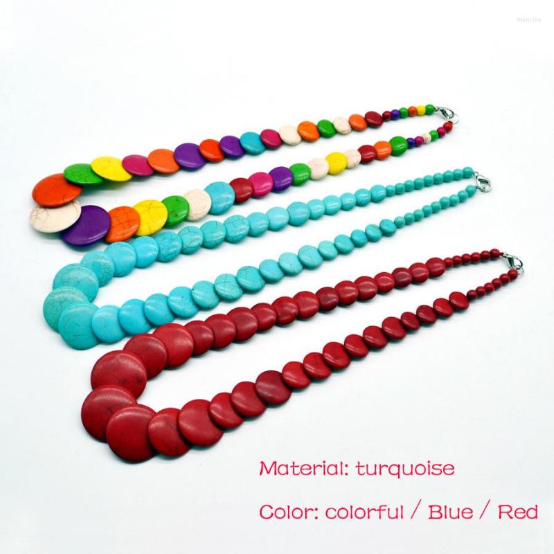 Choker Natural Boho Colorful Turquoises Stone Beads Necklace Wonen Round Loose Spacer Pendant Women Girls Jewelry Gifts 2022
Choker Natural Boho Colorful Turquoises Stone Beads Necklace Wonen Round Loose Spacer Pendant Women Girls Jewelry Gifts 2022