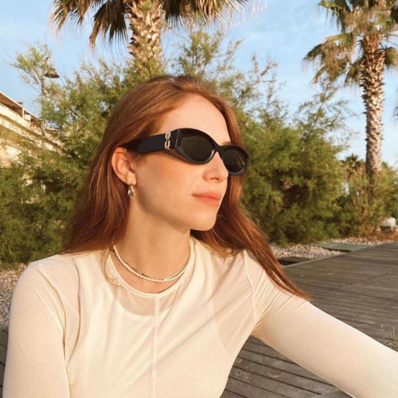 Sunglasses High-Quality Designer Women Oval Sun Glasses For Female Men UV400 Protection Outdoor Shades Eyewear