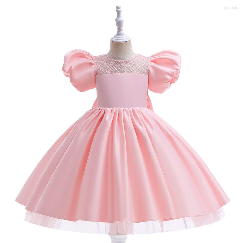 Girl Dresses Short Sleeves Pink Satin Flower Girls Lace Children Party Wedding Bridesmaid Clothing For 4-10Years Old, L5302-red
Girl Dresses Short Sleeves Pink Satin Flower Girls Lace Children Party Wedding Bridesmaid Clothing For 4-10Years Old, L5302-red