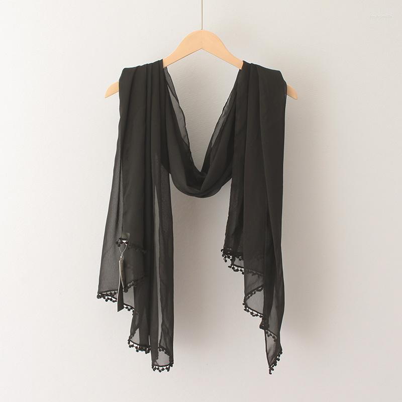 Scarves Women Silk Solid Color Sheer Chiffon With Pom Thin Light 180 105 Lady Fashion Sarong Beach Cover Up Shawl Wraps
Scarves Women Silk Solid Color Sheer Chiffon With Pom Thin Light 180 105 Lady Fashion Sarong Beach Cover Up Shawl Wraps