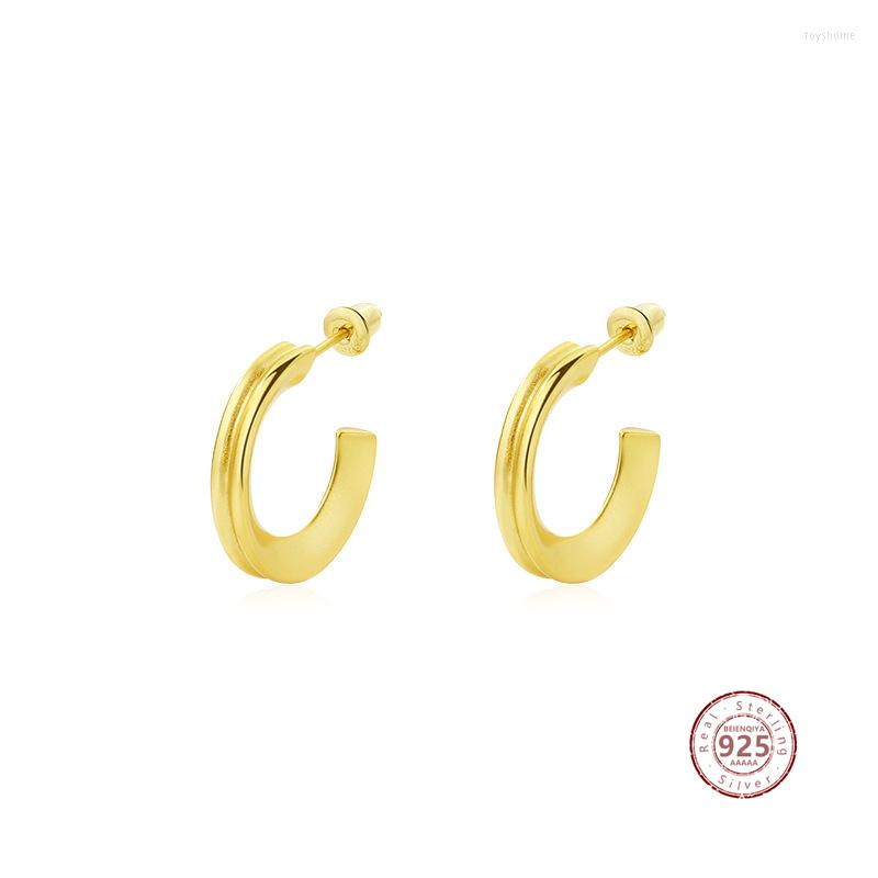 Stud Earrings High Quality 925 Sterling Silver Matte C Shape For Women Luxury Vintage Gold Plated Temperament Jewelry Gift
Stud Earrings High Quality 925 Sterling Silver Matte C Shape For Women Luxury Vintage Gold Plated Temperament Jewelry Gift