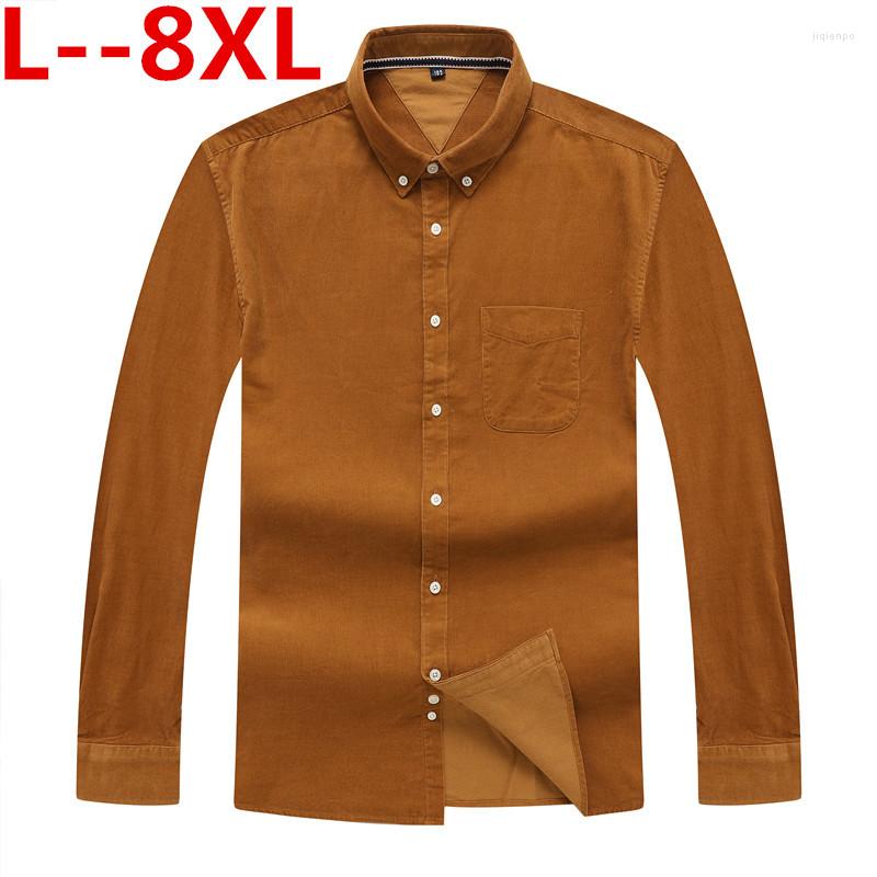 Men's Casual Shirts 8XL 5XL 6xl Autumn/winter Warm Quality Cotton Corduroy Long Sleeved Button Collar Smart For Men Comfortable
Men's Casual Shirts 8XL 5XL 6xl Autumn/winter Warm Quality Cotton Corduroy Long Sleeved Button Collar Smart For Men Comfortable