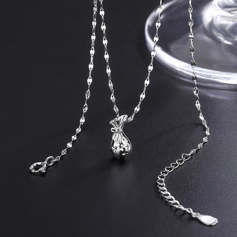 Chains 999 Sterling Silver Necklace Women Chain Retro Temperament Blessing Bag For Cz Zircon Pendant Girl Jewelry
Chains 999 Sterling Silver Necklace Women Chain Retro Temperament Blessing Bag For Cz Zircon Pendant Girl Jewelry