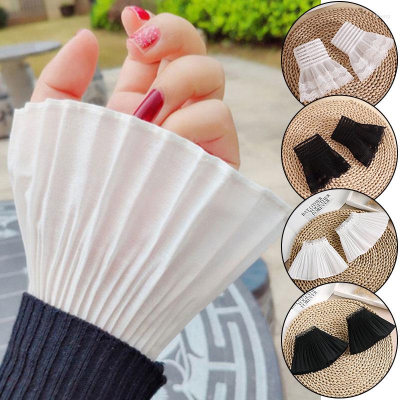 Knee Pads 2Pcs Chiffon Fake Flare Sleeves For Women Girls Floral Lace Pleated Ruched False Cuffs Sweater Blouse Apparel Wrist Warmers
Knee Pads 2Pcs Chiffon Fake Flare Sleeves For Women Girls Floral Lace Pleated Ruched False Cuffs Sweater Blouse Apparel Wrist Warmers