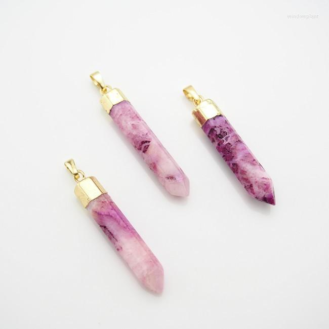 Pendant Necklaces P1412050033 Pint Agates Point Spike Pendants With Gold Electroplated Plating
Pendant Necklaces P1412050033 Pint Agates Point Spike Pendants With Gold Electroplated Plating