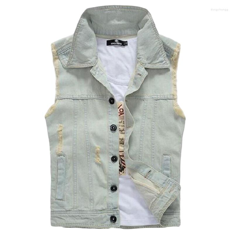 Men's Vests Fashion Denim Men's Jacket Sleeveless Casual Vintage Waistcoat Coat Ripped Slim Fit -4XL, Blue
Men's Vests Fashion Denim Men's Jacket Sleeveless Casual Vintage Waistcoat Coat Ripped Slim Fit -4XL, Blue
