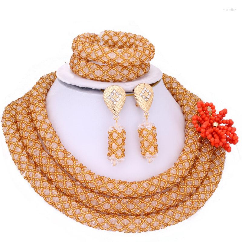 Necklace Earrings Set 4ujewelry African Traditional Beads Jewelry Gold And Transparent White Nigerian Bridal 2022 Design / Brand, Picture shown
Necklace Earrings Set 4ujewelry African Traditional Beads Jewelry Gold And Transparent White Nigerian Bridal 2022 Design / Brand, Picture shown